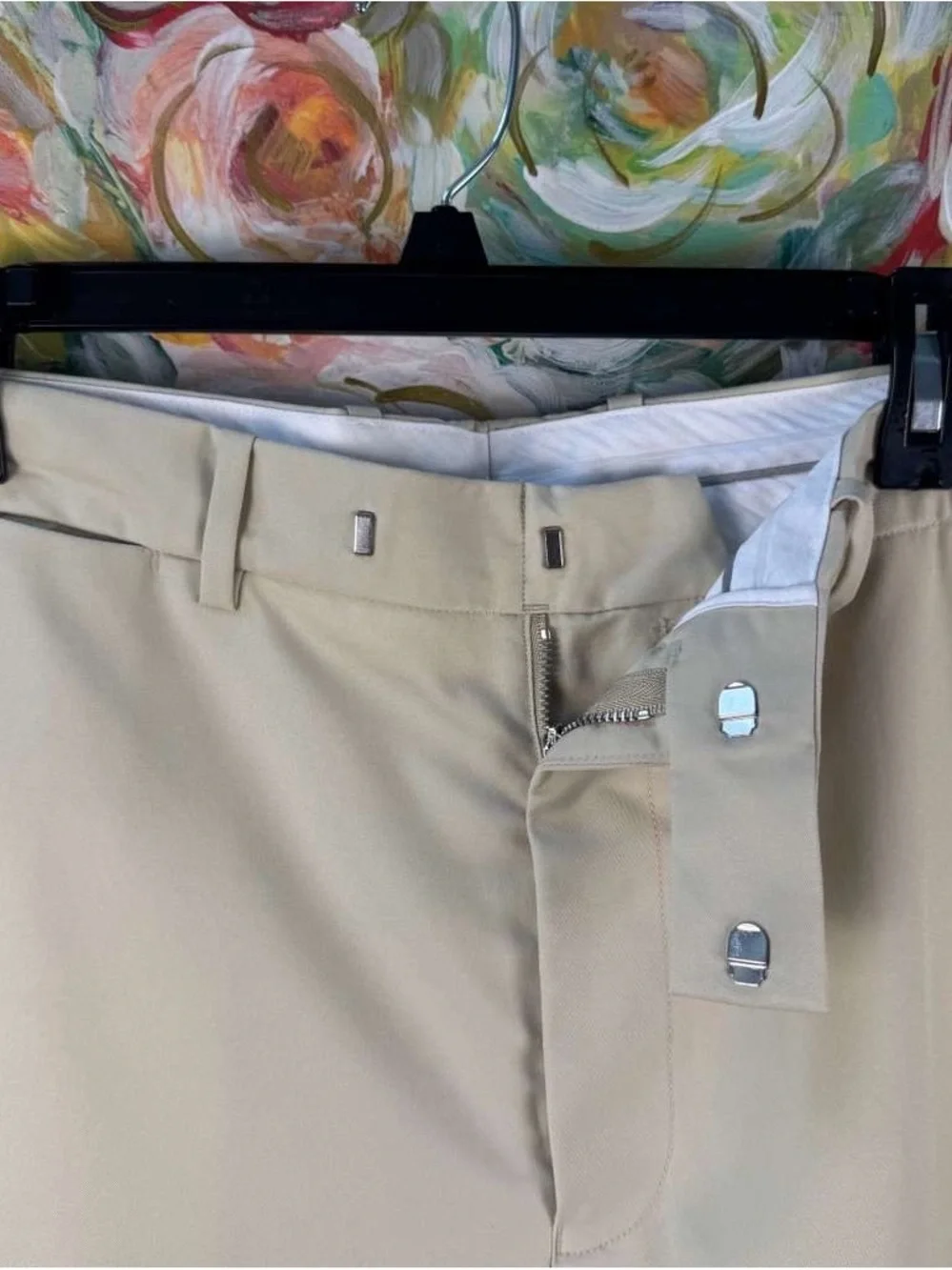 RLX Ralph Lauren Golf Shorts Men 34 Beige Performance Stretch Flat Front